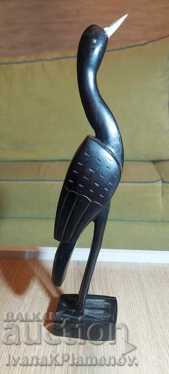 Sculptură din lemn masiv pentru cunoscători, înălțime 34cm