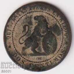 Coin 2 centimos 1870 from Spain