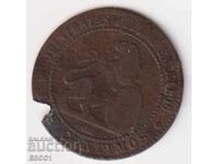 Монета 2 центимос 1870 от Испания