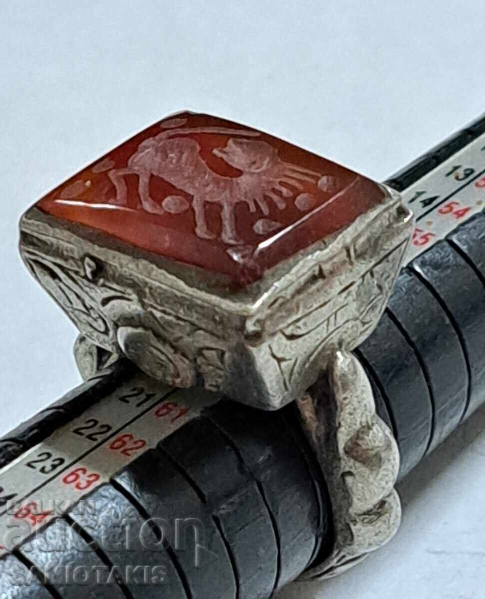 Auction  PERSIAN, SILVER RINGS - SEALS FROM THE 18th CENTURY WITH NATURAL
