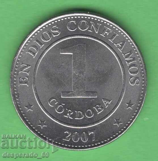 (¯`'•.¸ 1 Cordoba 2007 ΝΙΚΑΡΑΓΟΥΑ UNC- ¸.•'´¯)