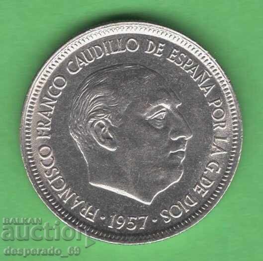 (¯`'•.¸ 5 pesetas 1957 SPAIN UNC- ¸.•'´¯) with price € 1.30 | 2.54 BGN