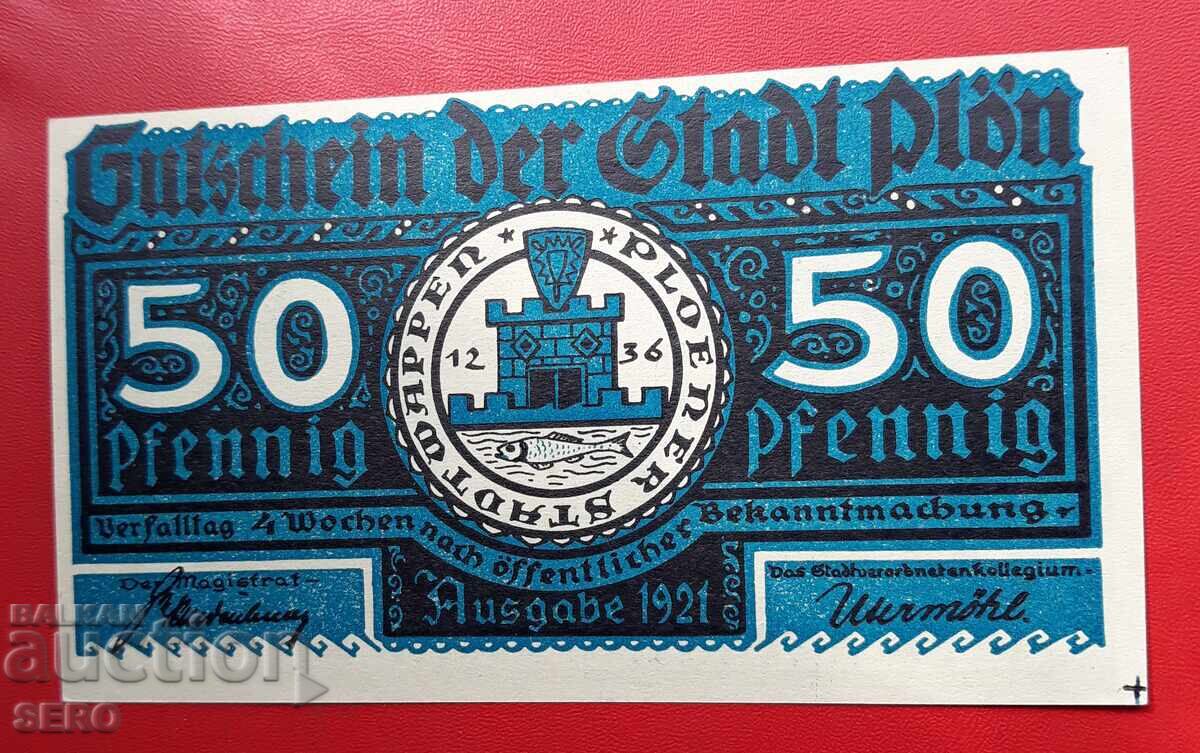 Bancnotă-Germania-Schleswig-Holstein-Plön-50 pfennig 1921 cu preț € 1.00 | 1.96 BGN Bancnotă-Germania-Schleswig-Holstein-Plön-50 pfennig 1921 cu preț € 1.00 | 1.96 BGN
