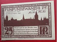 Банкнота-Германия-С.Рейн-Вестфалия-Падерборн-25 пфенига 1921