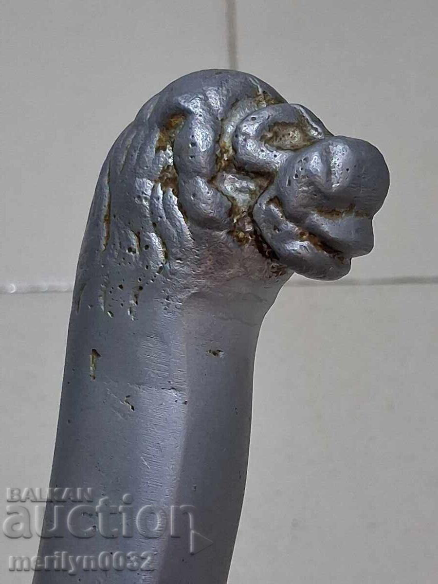 Σαδράκι με λαβή κεφαλής λιονταριού τσεκούρι τσεκούρι μαχαίρι - 6