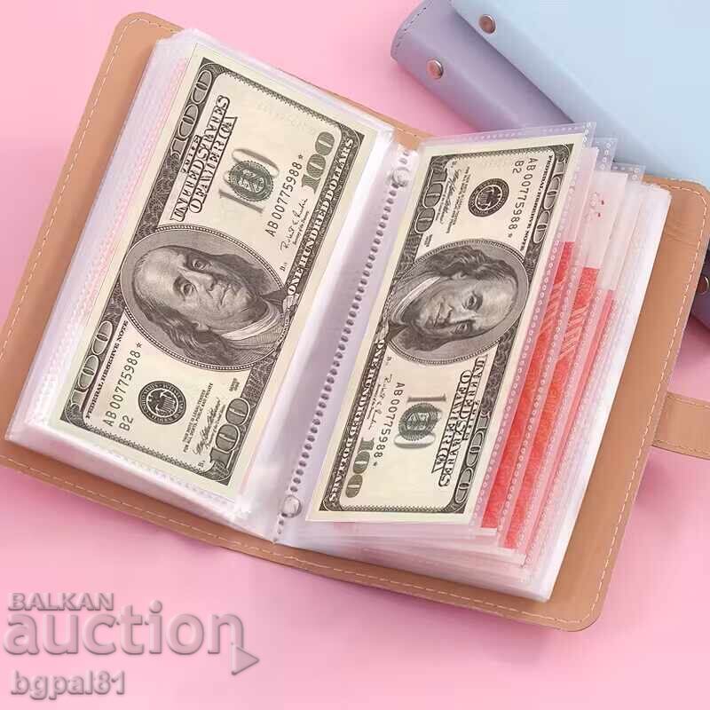 Auction  Album for 100 banknotes, banknote binder