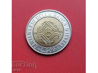 Italy-500 lire 1993-100 years Central Bank of Italy