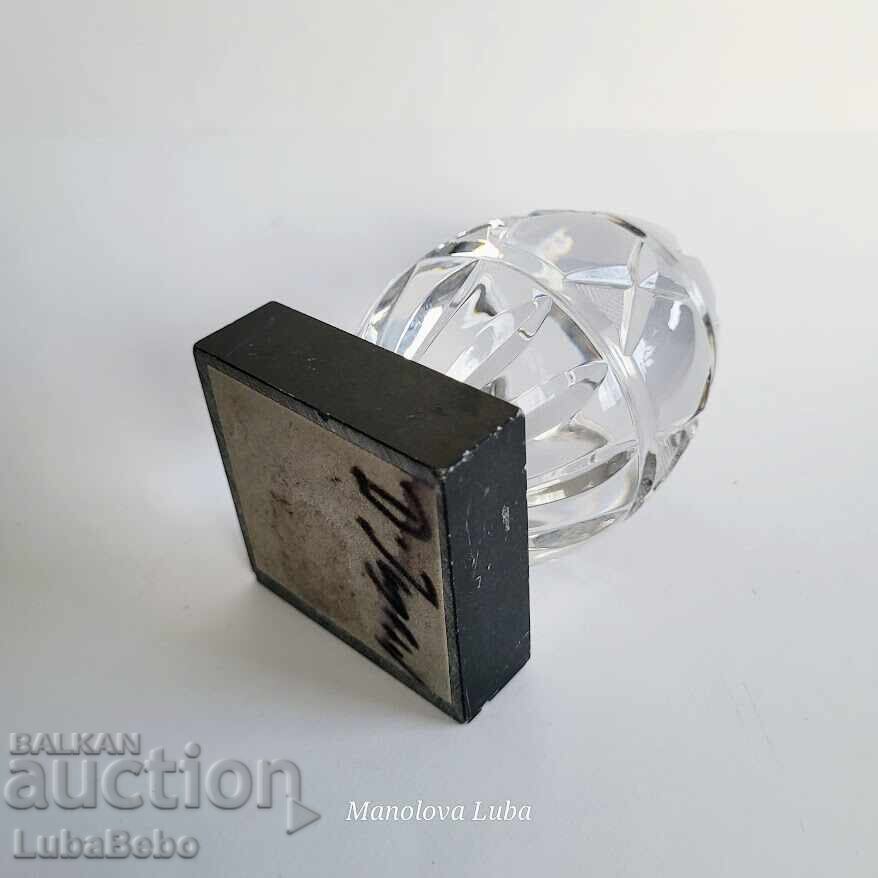 Κρυστάλλινο αυγό σε μαρμάρινη βάση Waterford Crystal - 5