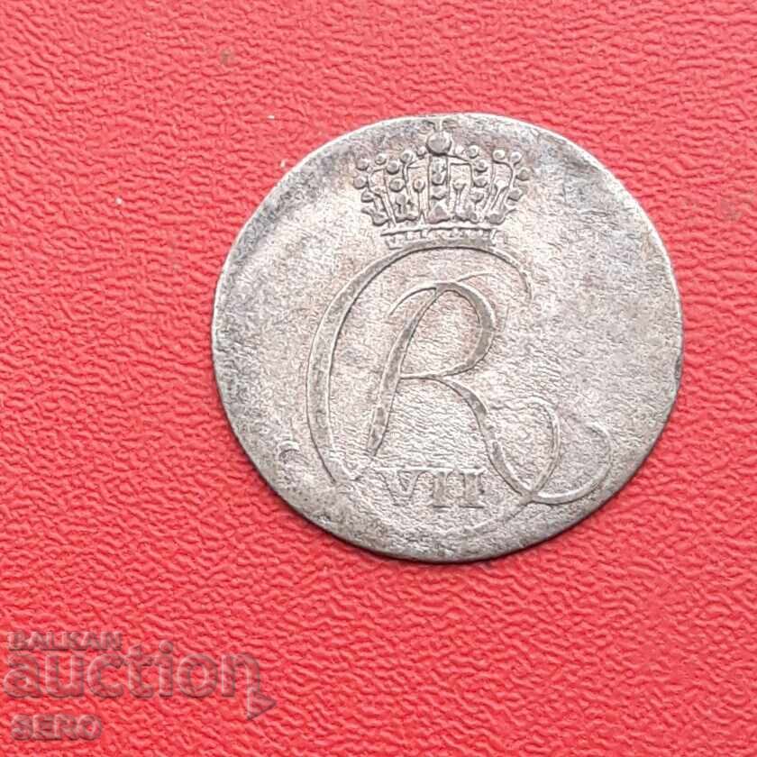 Дания-2 скилинга 1801-сребърна с цена € 18.00 | 35.20 лв.