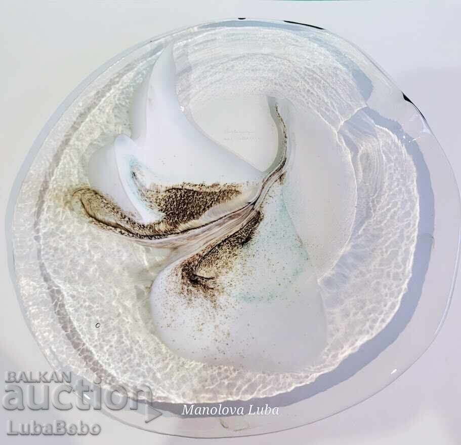 Καλλιτεχνικό γυάλινο πιάτο συλλογής Richard art