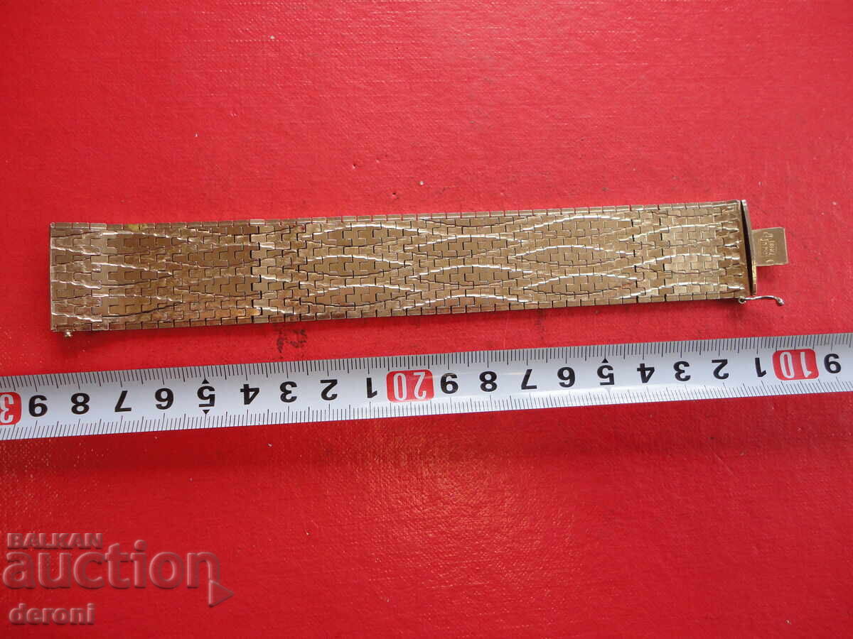 Unikalna pozlatena grivna 18k 0750