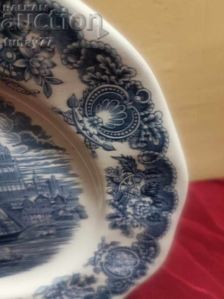 Παράδοση Vintage Μπλε και Λευκό Transferware Παράδοση Vintage Μπλε και Λευκό Transferware