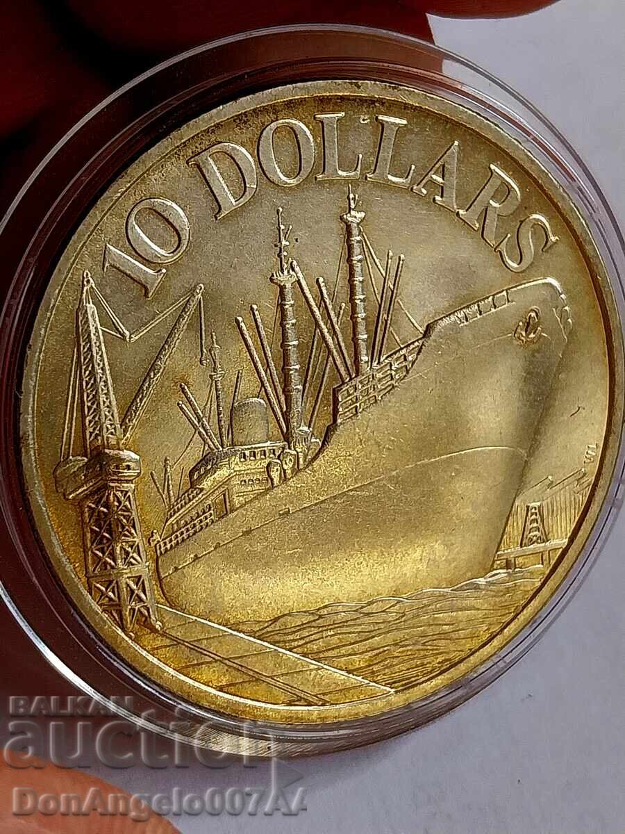 10 dolari 1977 BU Argint!