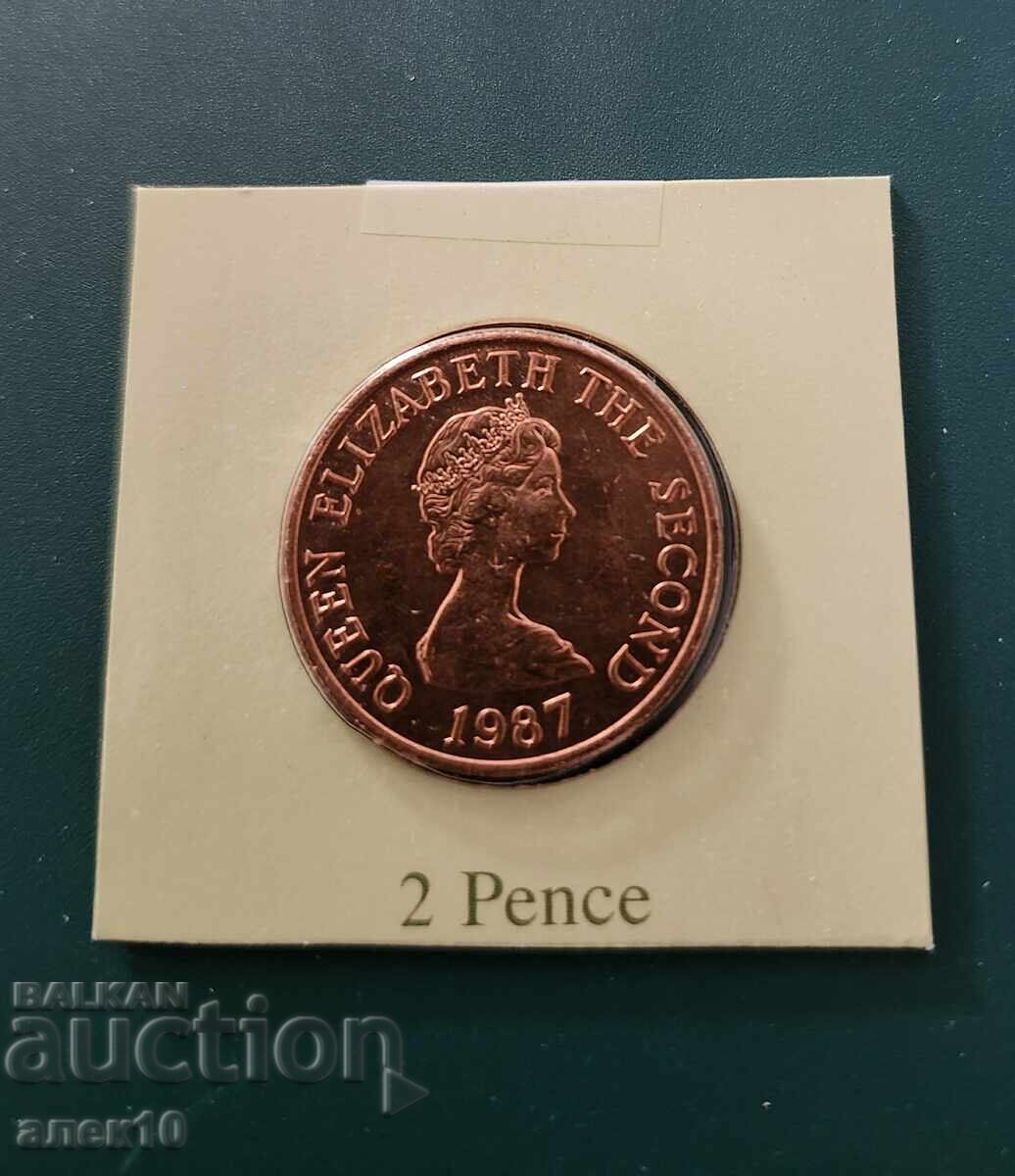 Jersey 2 pence 1987 n