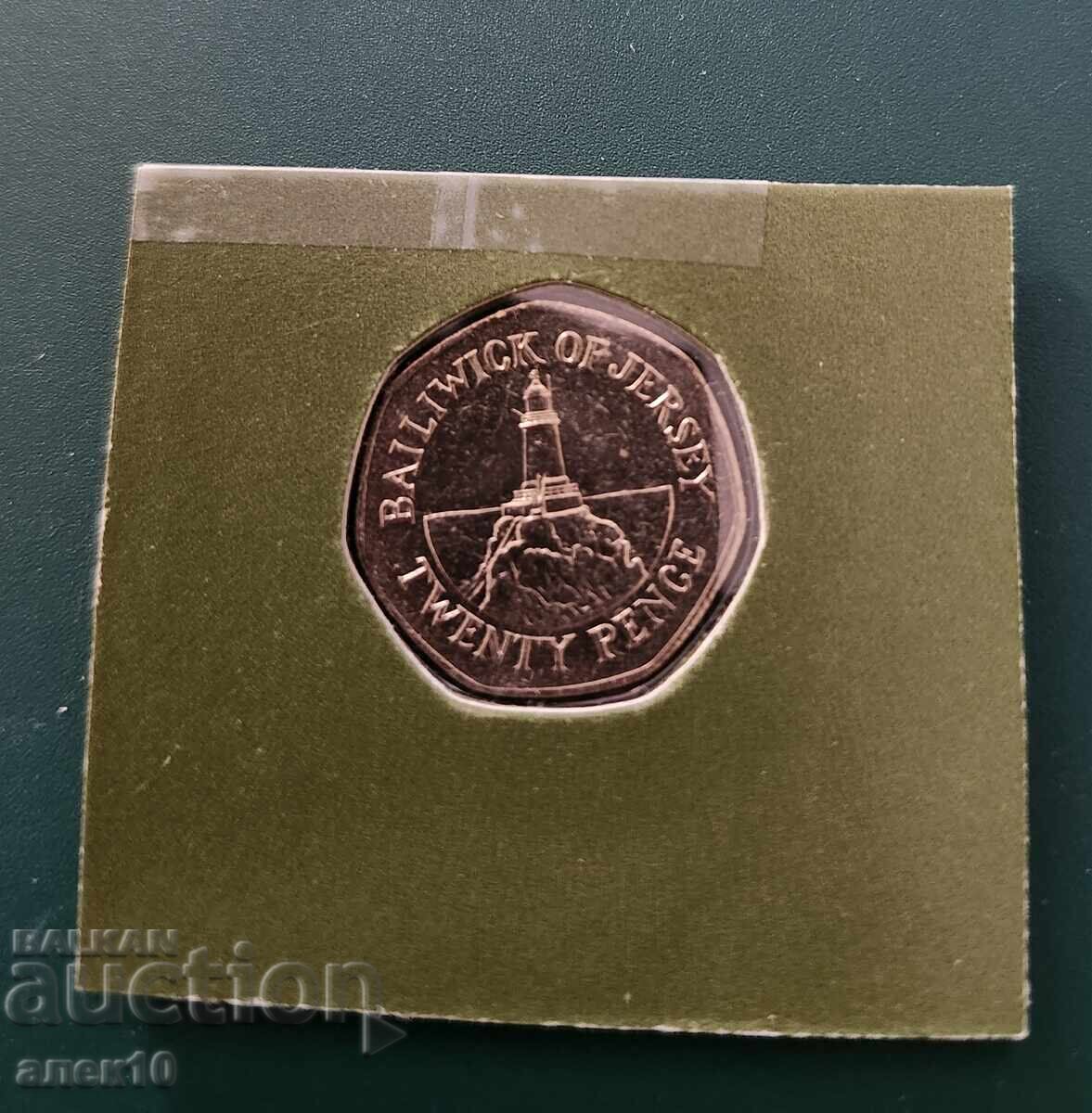 Джърси    20  пенса  1987     н с цена € 1.30 | 2.54 лв.