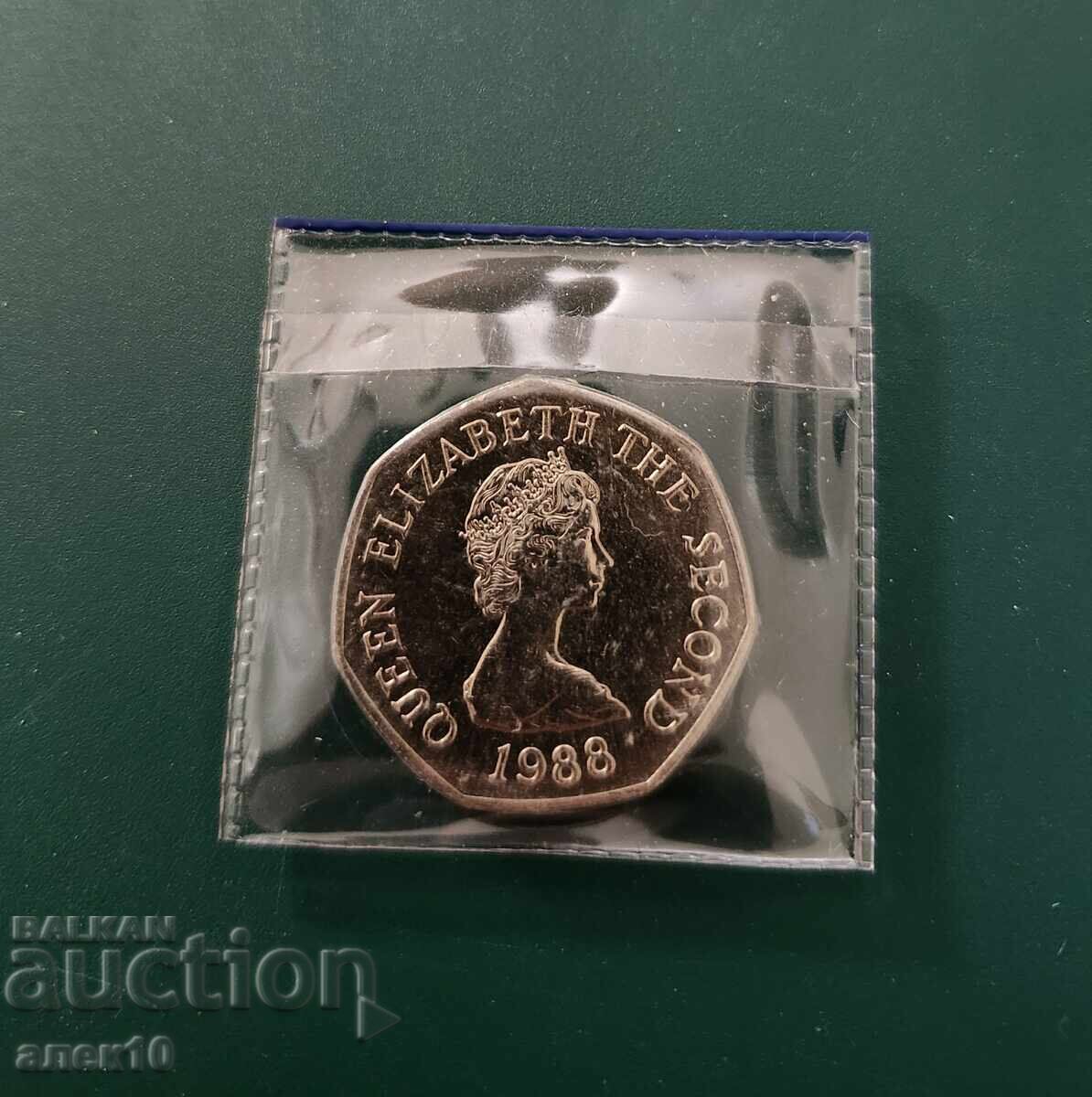 Jersey 50 pence 1988 Jersey 50 pence 1988