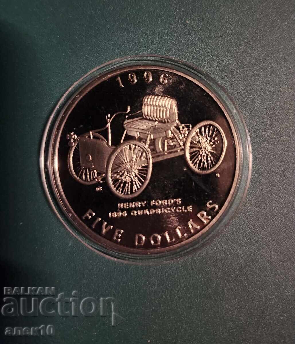 Marshall Islands - 5 dolari 1996 100g Ford 1 N