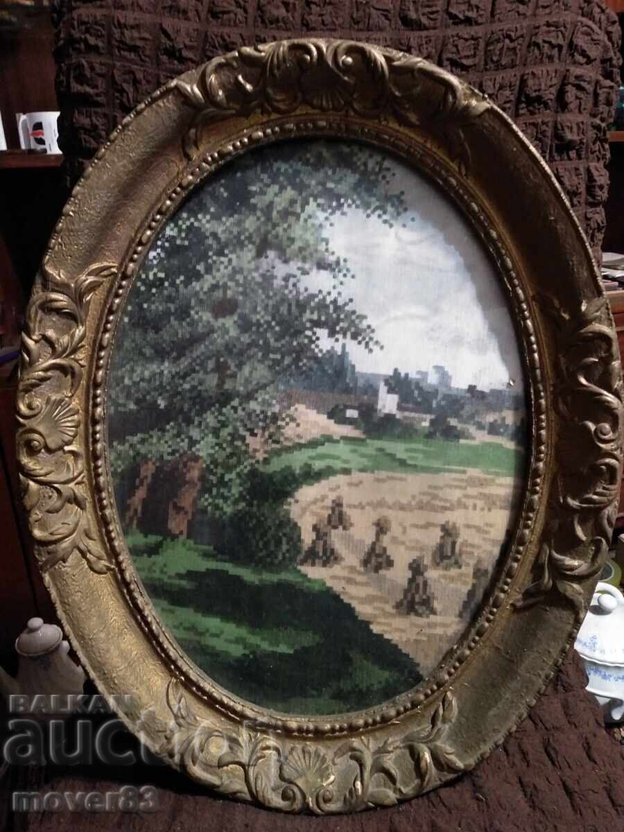 Cadru pentru goblen. Oval. 37x47 cm