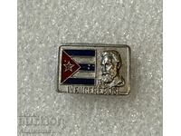 стара значка национален флаг на КУБА Фидел Кастро