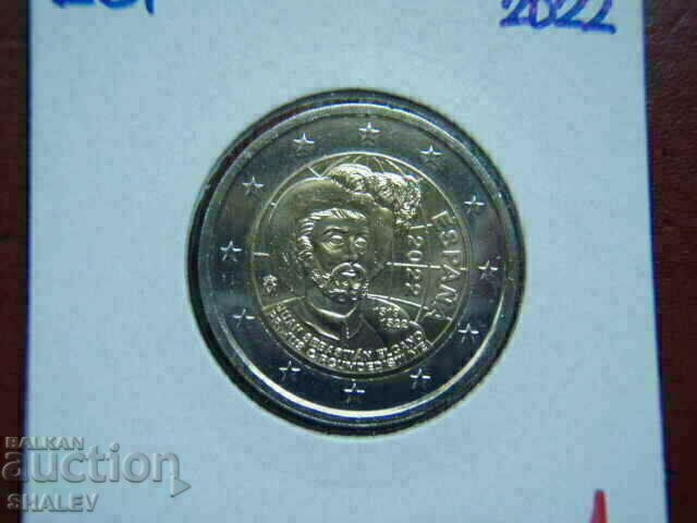 2 Euro 2022 Spain "Juan Sebastian" (Испания) /1 Unc (2 евро) с цена € 5.89 | 11.52 лв.