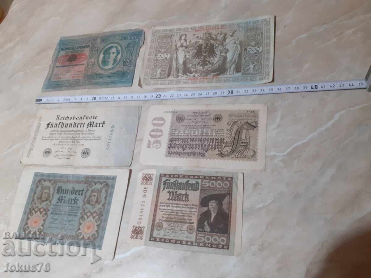 Λοτ 4 - Ράιχσμαρκ, τραπεζογραμμάτιο Deutsche Mark, γραμματόσημο - 6 τεμ - 6
