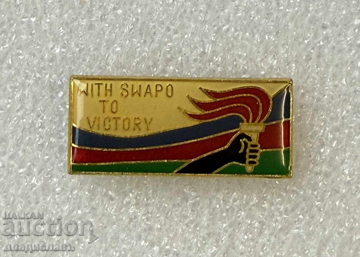 Insignă SWAPO SUAPO NAMIBIA