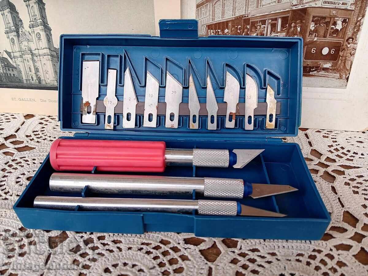 Set dălți, cuțite, unelte