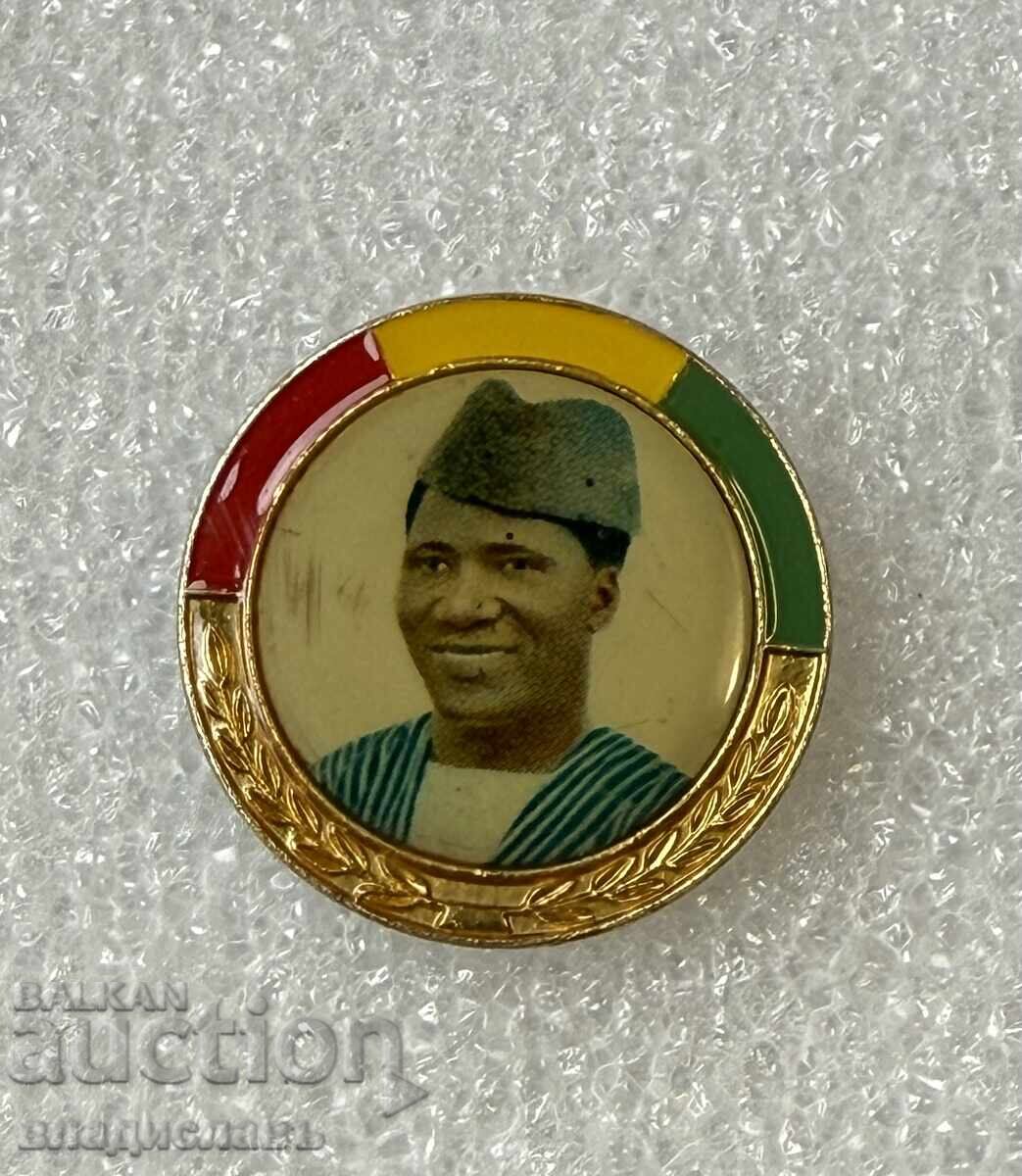 Interesantă insignă, lider de partid african