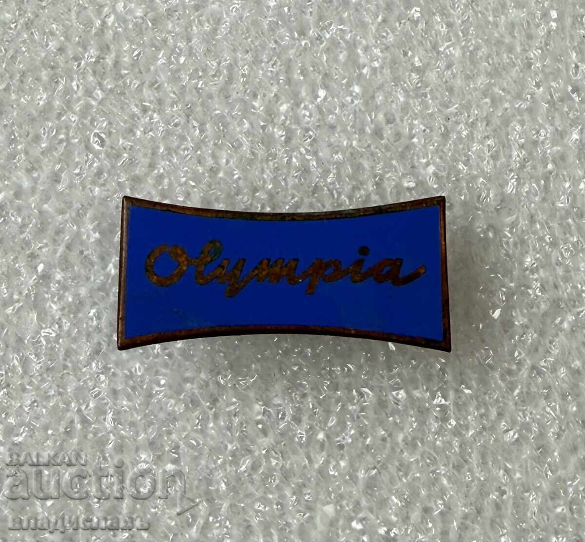 Veche insignă emailată Olympia