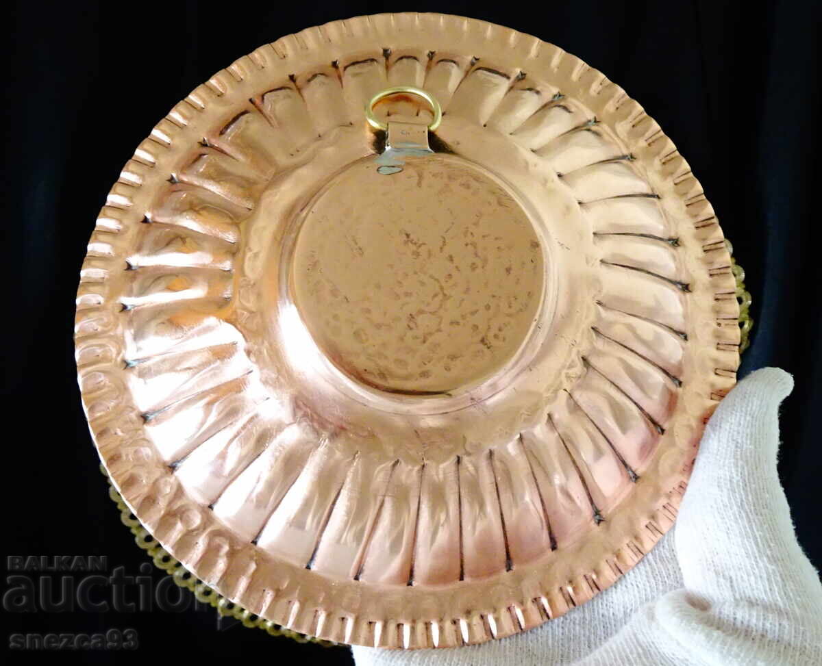 Доставка на Медна купичка,чиния,чиста червена мед.