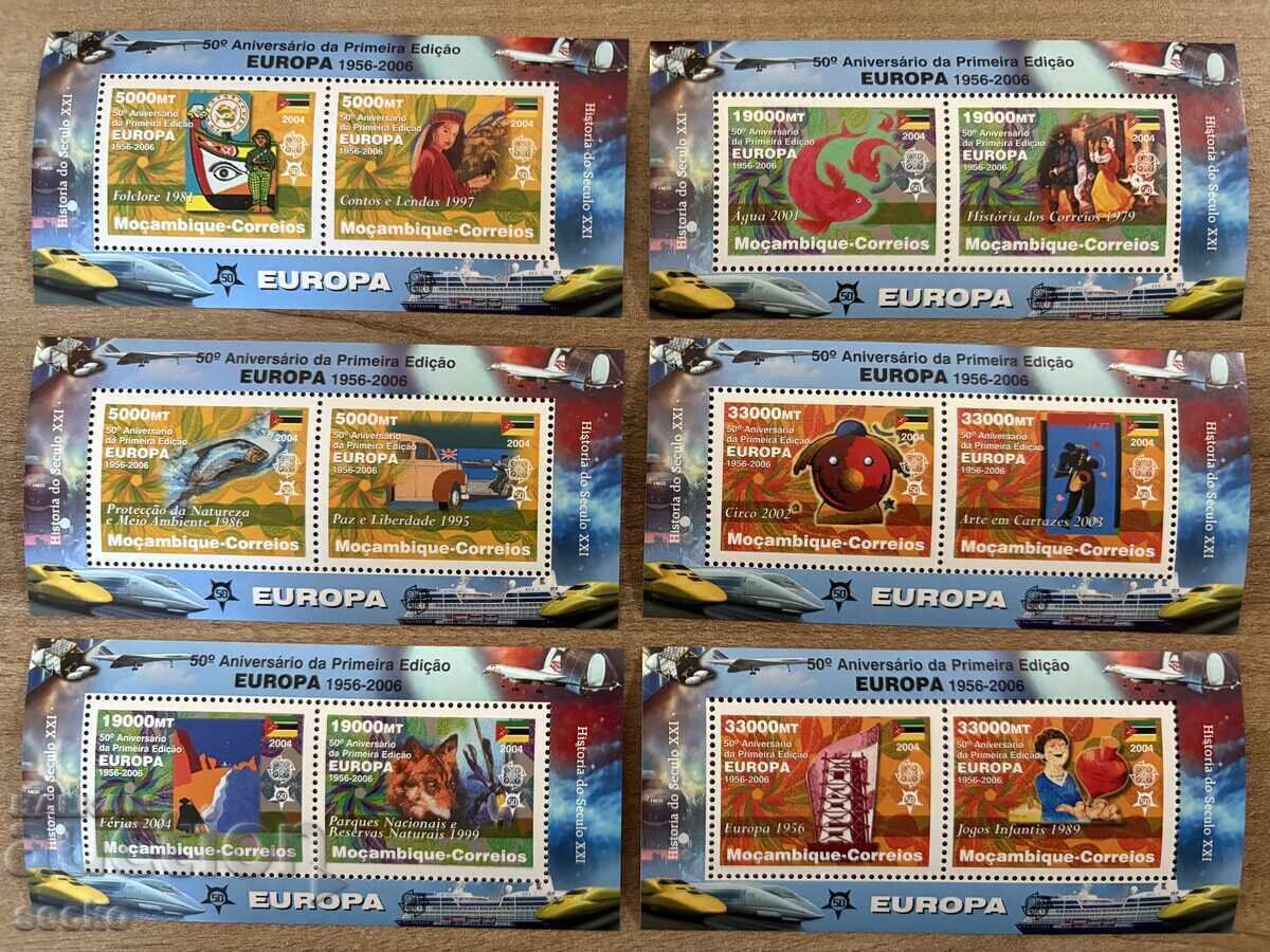 50 de ani de Europa - Mozambic- (2006) - MNH - 6 blocuri