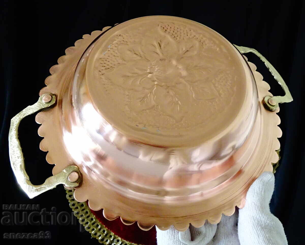 Χάλκινο δοχείο, μπολ, σαχάνι, καθαρός κόκκινος χαλκός - 6