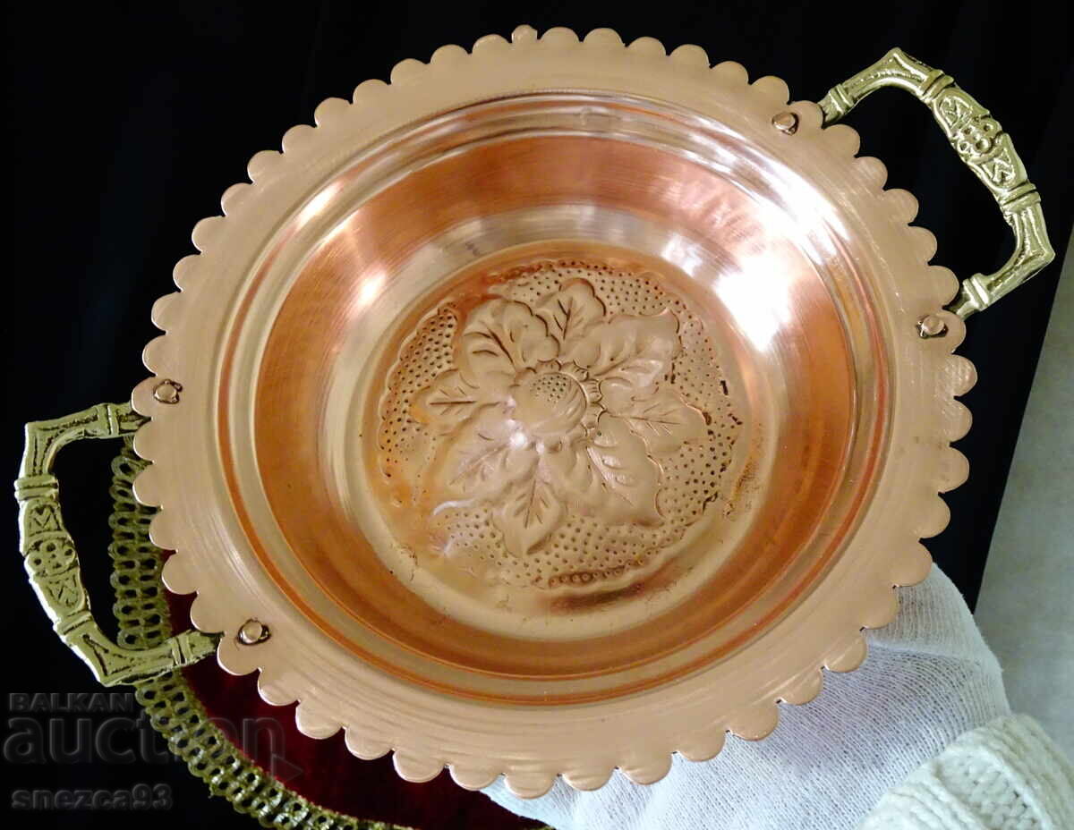 Χάλκινο δοχείο, μπολ, σαχάνι, καθαρός κόκκινος χαλκός