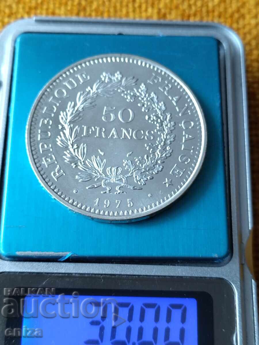 50 franci Franța 1975, argint - 5