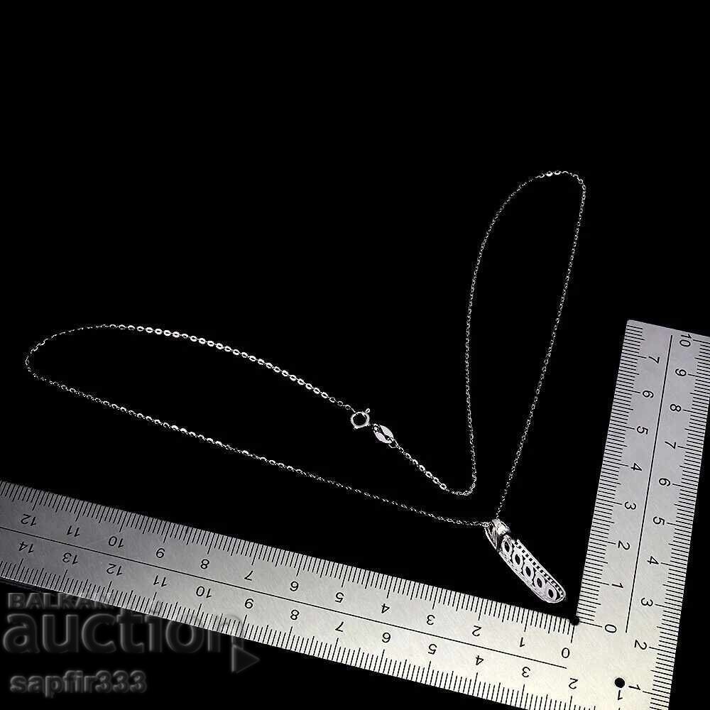 Licitație LUXURY SILVER NECKLACE WITH NATURAL TANZANITES AND WHITE TOPAZES