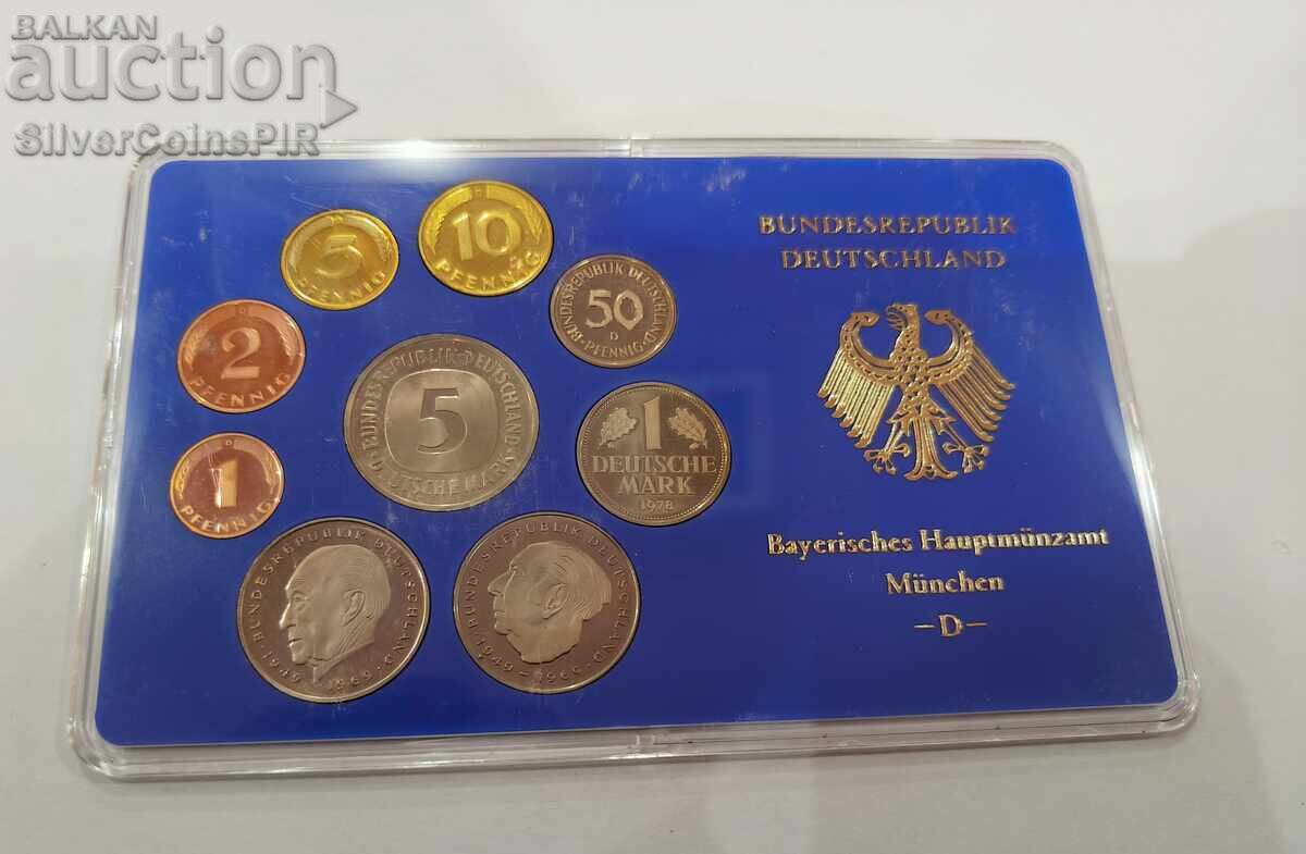 Set Proof German Coins 1978 D Munich