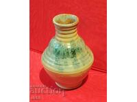 Vază verde glazurată - ceramică
