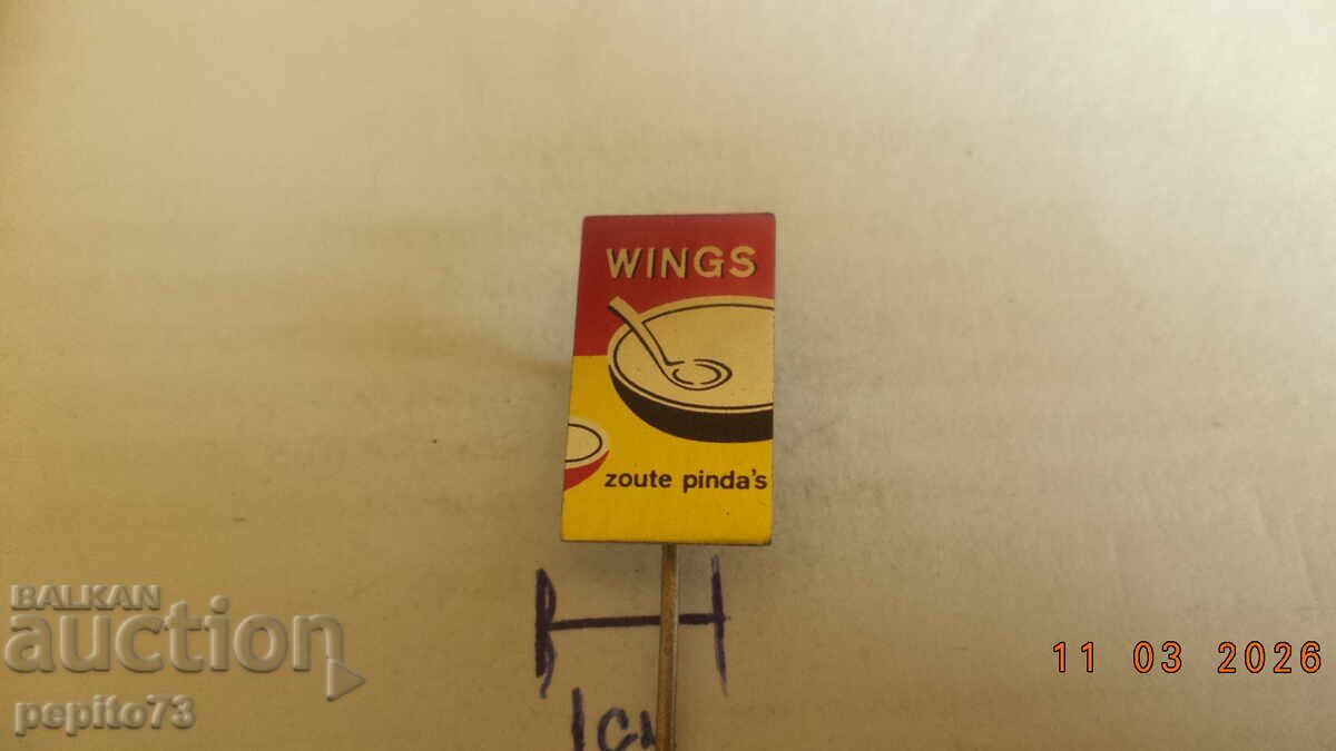 значка рекламна, WINGS,марка готови сосове