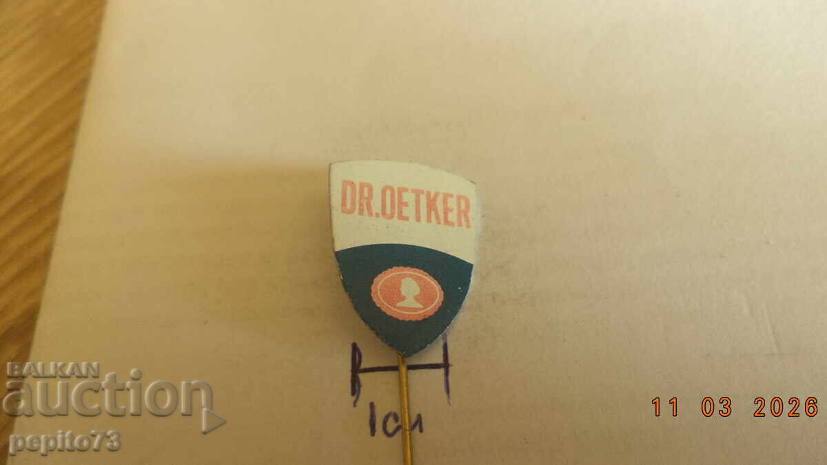 Аукцион значка рекламна, DR.OETKER, марка продукти