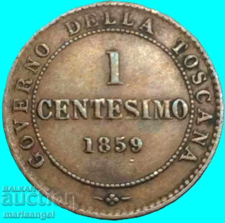 Livrarea 1 centesimo 1859 Italia Toscana