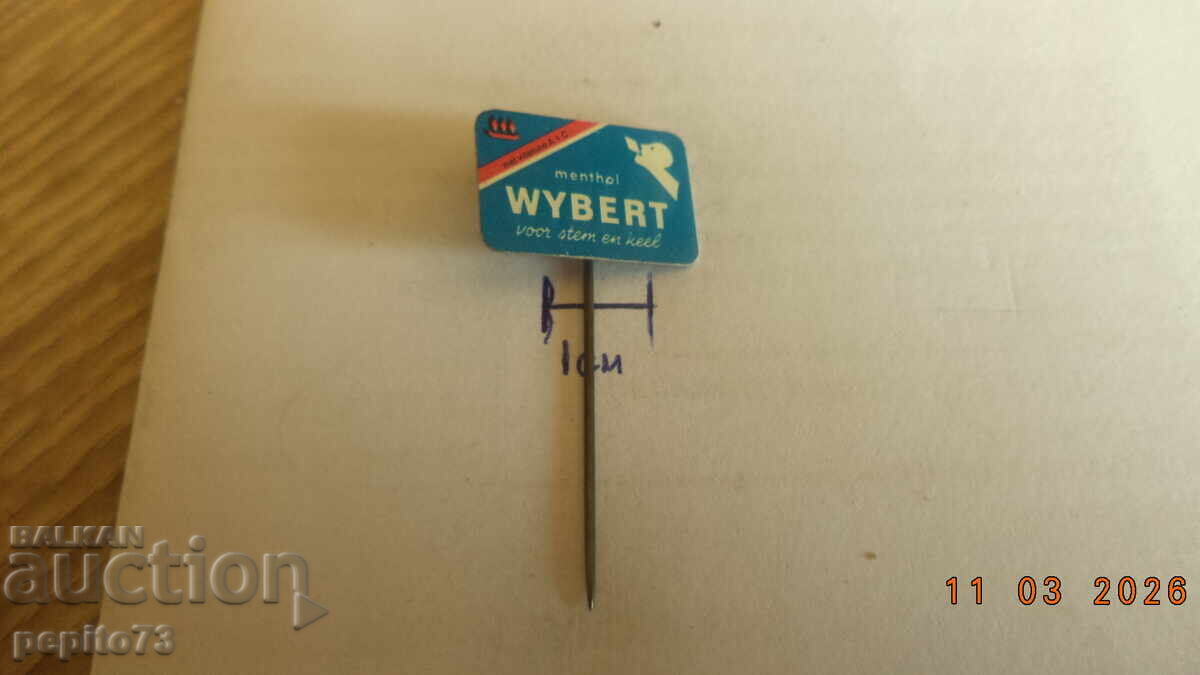 Auction  Advertising badge, WYBERT, lozenges