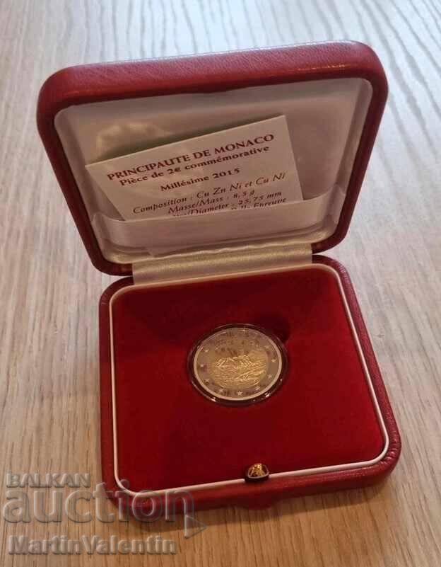 2 euro Monaco 2015 800 de ani de la Palatul Princiar