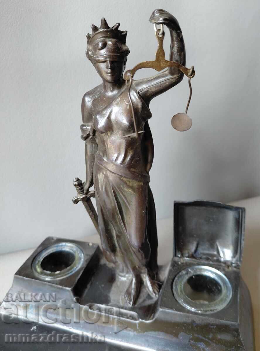 Δημοπρασία Μπρούτζινο μελανοδοχείο Θέμις