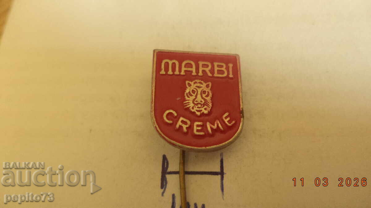 значка рекламна, Marbi Creme, вакса за обувки