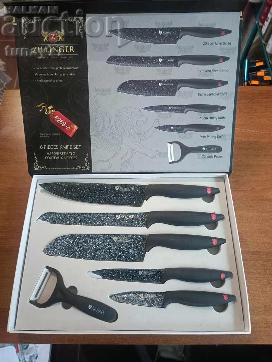 комплект кухненски ножове Zillinger от 6 части Ниви комплект кухненски ножове Zillinger от 6 части Ниви