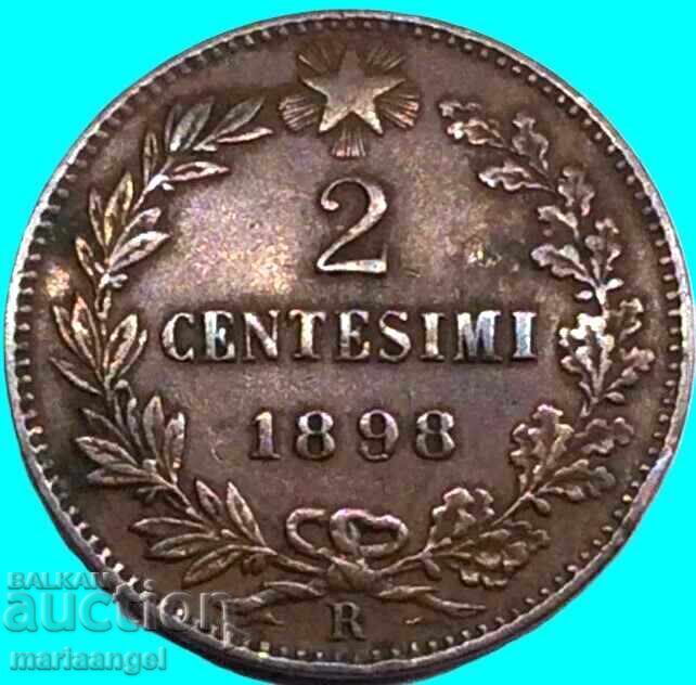 2 Centesimi 1898 Italia Regele Umberto I 4 - 6