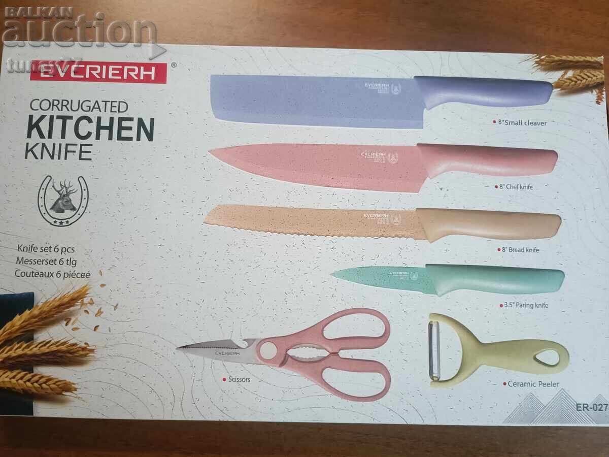 Livrarea Set de 6 cuțite, din oțel, Nou-nouț