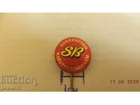 Advertising badge, Safety Base, shoe brand