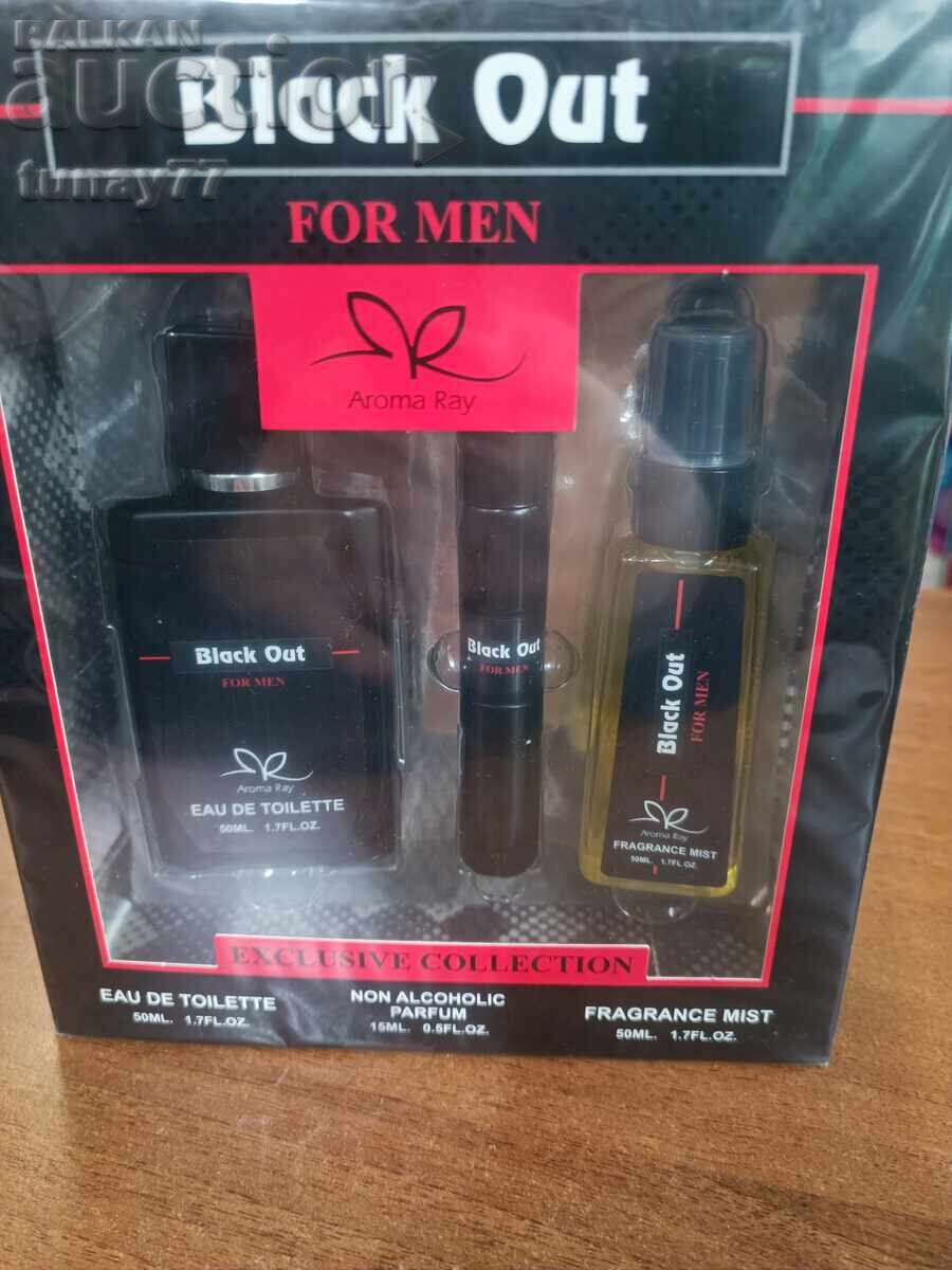 Ανδρικό άρωμα, AROMA RAY, BLACK OUT, σετ, Καινούργιο αχρησιμοποίητο - 5