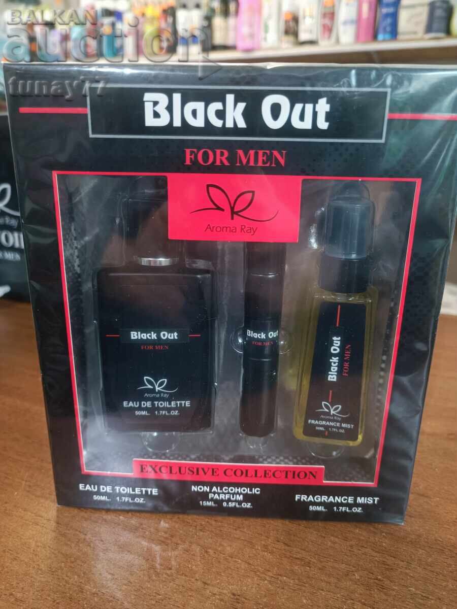 Ανδρικό άρωμα, AROMA RAY, BLACK OUT, σετ, Καινούργιο αχρησιμοποίητο